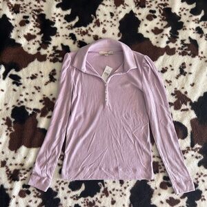 Loft Lavender knit long sleeved shirt